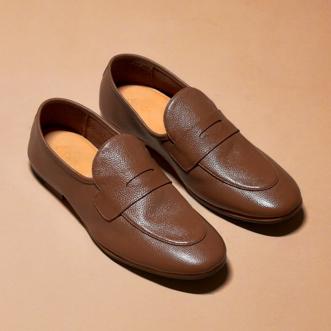 Flexo Tannino | Tan milled leather loafers